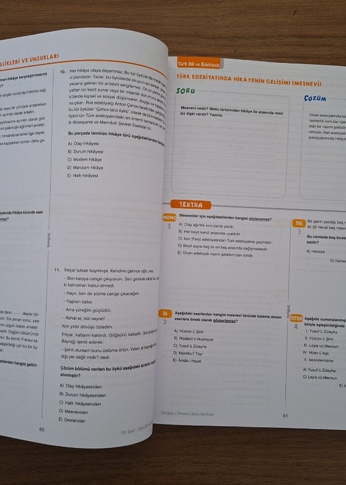Tonguç Dinamo 10. Sınıf Edebiyat Soru Bankası - Görsel 2