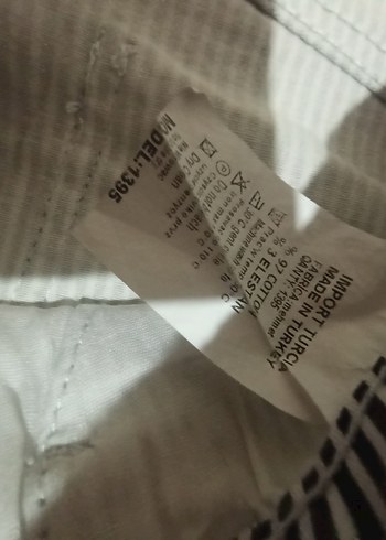 40 Beden gri Renk Gri Çizgili Kadın Denim Pantolon