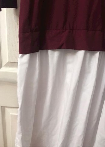 40 Beden bordo Renk Bordo Uzun Kollu Kadın elbise