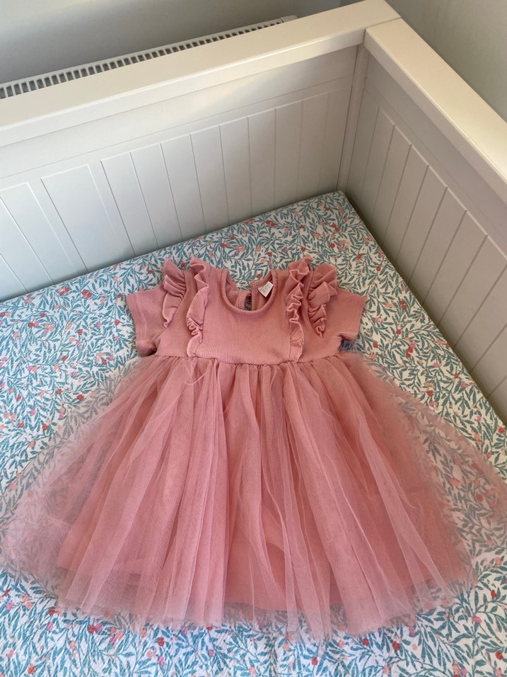 Kız çocuk tütülü elbise - Görsel 4