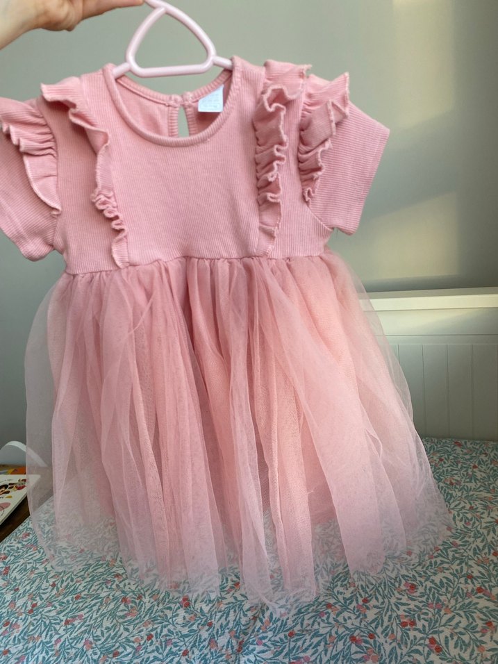 Kız çocuk tütülü elbise - Görsel 2