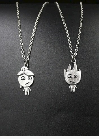 Accessorize Ateş su ikili kolye Zincir Detaylı