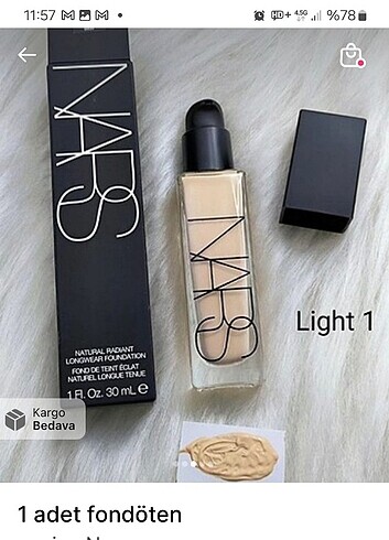 Nars Nars fondöten 1 adet fiyatı