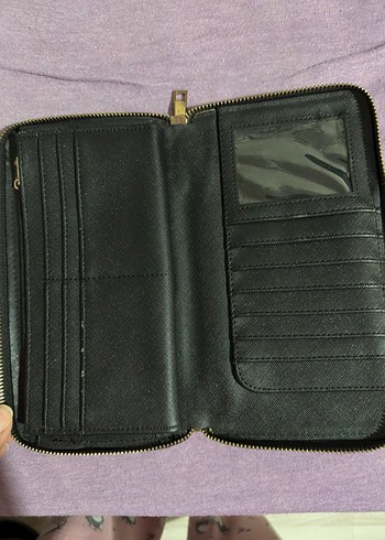 Leopar Desenli Kahverengi Fermuarlı Deri Cüzdan - Görsel 5