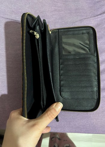 Leopar Desenli Kahverengi Fermuarlı Deri Cüzdan - Görsel 6