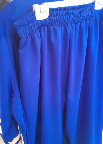 Mavi Düğmeli Uzun Kollu Kadın Gömlek - Görsel 7