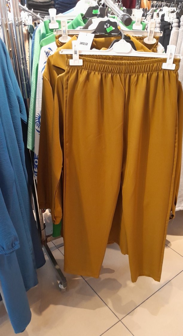 Düğmeli, Uzun Kollu Mini Kahverengi Kadın Gömlek - Görsel 2