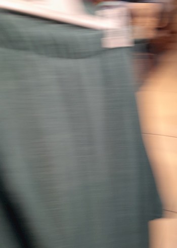 Düğmeli Uzun Kollu Gri Keten Tunik - Görsel 9