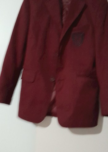 Bordo Erkek Çocuk Düğmeli Klasik Ceket 11 /13 yaş aralığına olur - Görsel 2