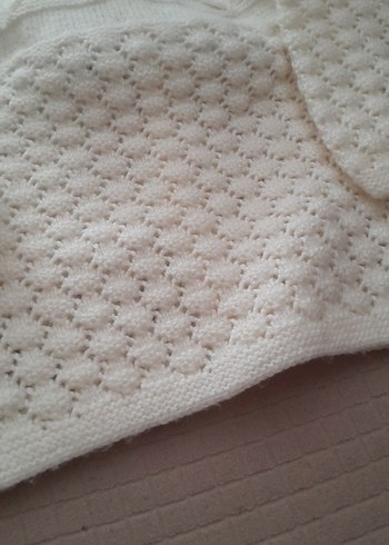 Beyaz Örgü Kız Hırka - Görsel 14