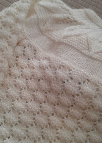 Beyaz Örgü Kız Hırka - Görsel 11