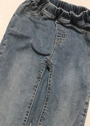 Düğmeli Mavi çocuk Denim Pantolon 11 yaş için polarlı - Görsel 4