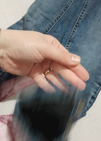 Düğmeli Mavi çocuk Denim Pantolon 11 yaş için polarlı - Görsel 10