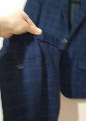 Erkek  çocukMavi Düğmeli Klasik Kesim Ceket 7/8 yaş - Görsel 9