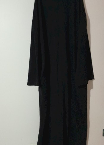 Kadın Siyah Uzun Salaş Elbise - Görsel 4