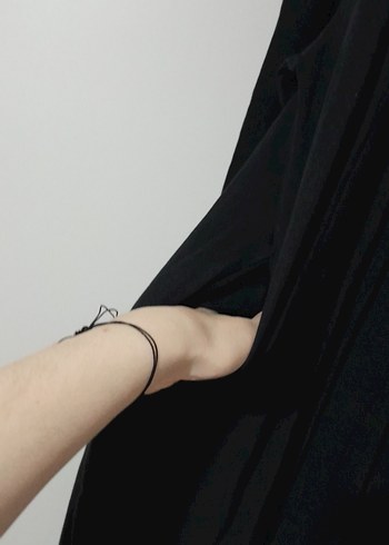 Kadın Siyah Uzun Salaş Elbise - Görsel 9