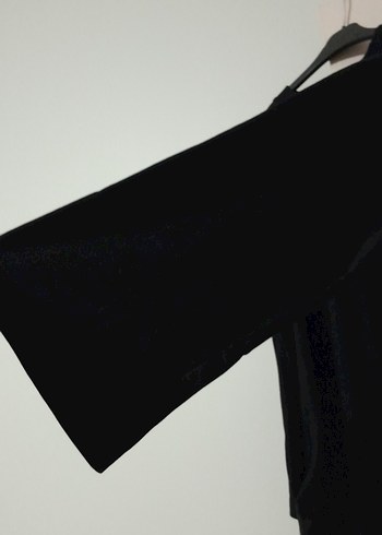 Kadın Siyah Uzun Salaş Elbise - Görsel 12