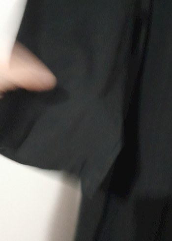 Kadın Siyah Uzun Salaş Elbise - Görsel 7