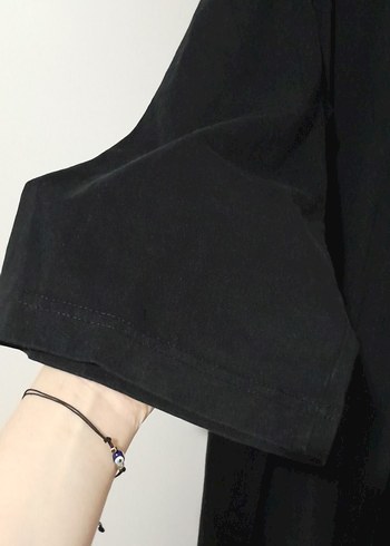 Kadın Siyah Uzun Salaş Elbise - Görsel 6