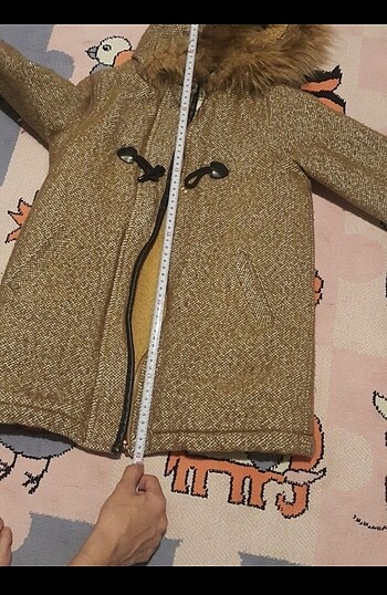 7 Yaş Beden camel Renk Çocuk mont