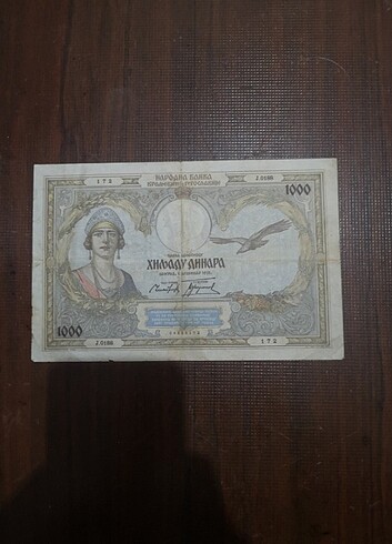 1931 YUGOSLAVYA 1000 DİNÂR