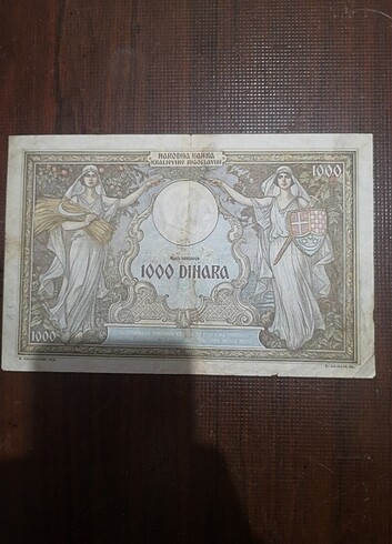 Beden Renk 1931 YUGOSLAVYA 1000 DİNÂR