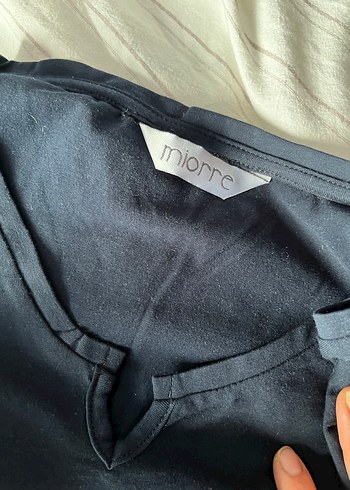 Gri V Yaka Baskılı  gecelik - Görsel 2