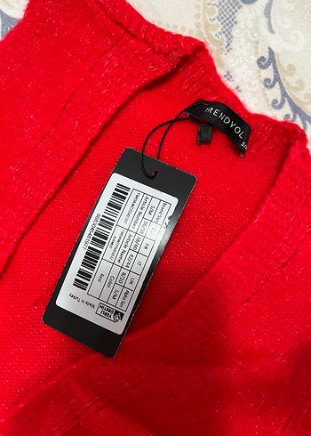 Kırmızı Triko Kolsuz Midi Kadın yelek - Görsel 3