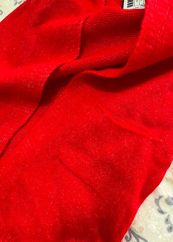 Kırmızı Triko Kolsuz Midi Kadın yelek - Görsel 2