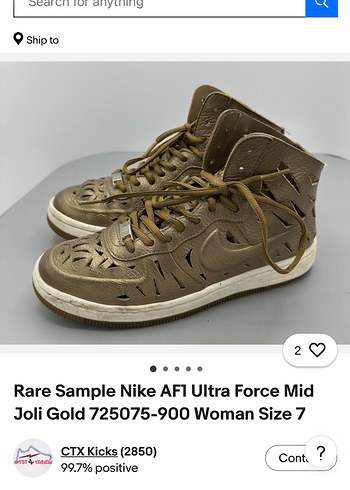 Nike AF1 Air Force Ultra Force Gold - Görsel 12