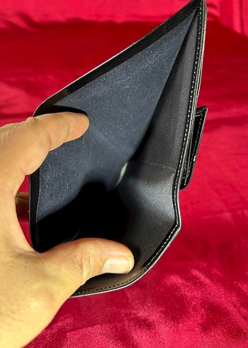 Cüzdan Deri Unisex Siyah Pasaport - Görsel 4