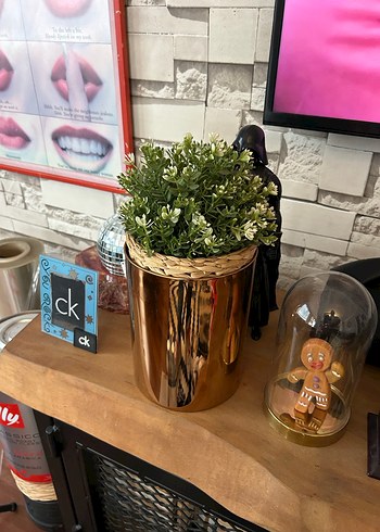 Prinç Malzeme Vazo Çöp Kovası Şık Parlak Altın Renk - Görsel 3