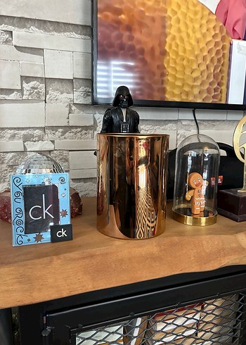 Prinç Malzeme Vazo Çöp Kovası Şık Parlak Altın Renk - Görsel 2