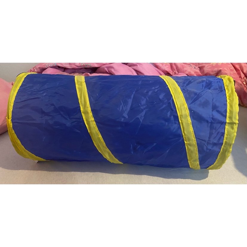 Renkli Mavi Kedi Tüneli Oyuncağı 25x55cm - Görsel 3