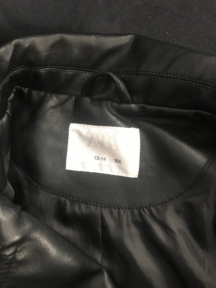 Erkek çocuk Siyah Deri Ceket - Görsel 3