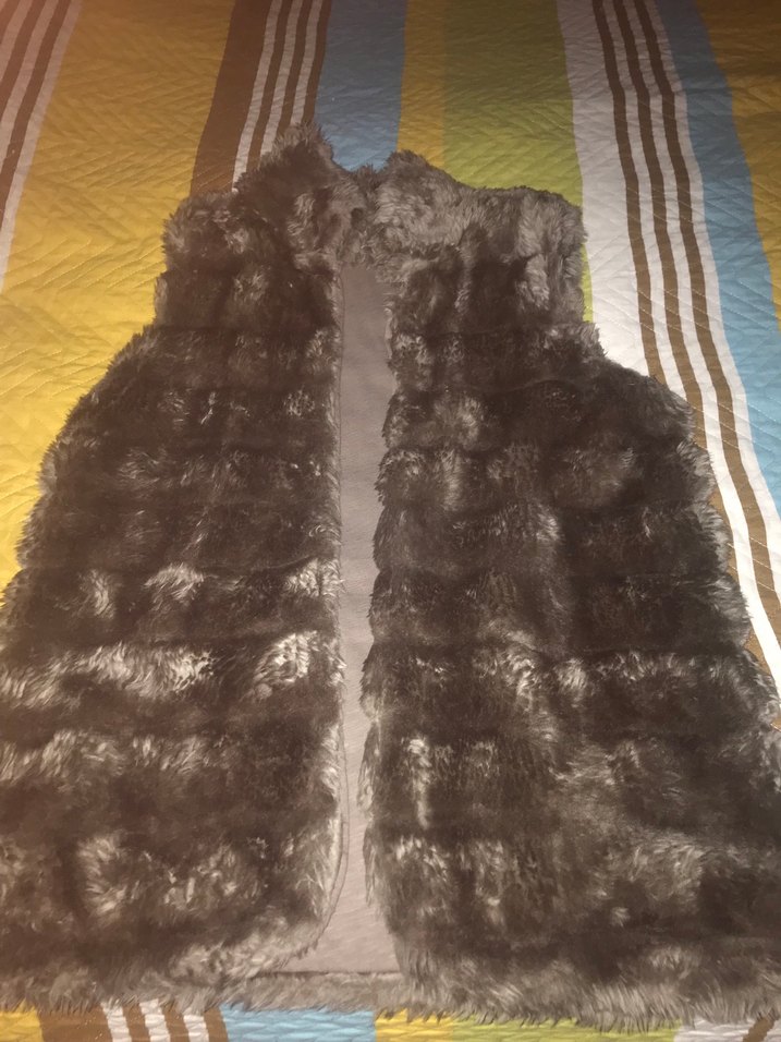 Kahverengi Kürklü Bohem Kadın Yelek - Görsel 2