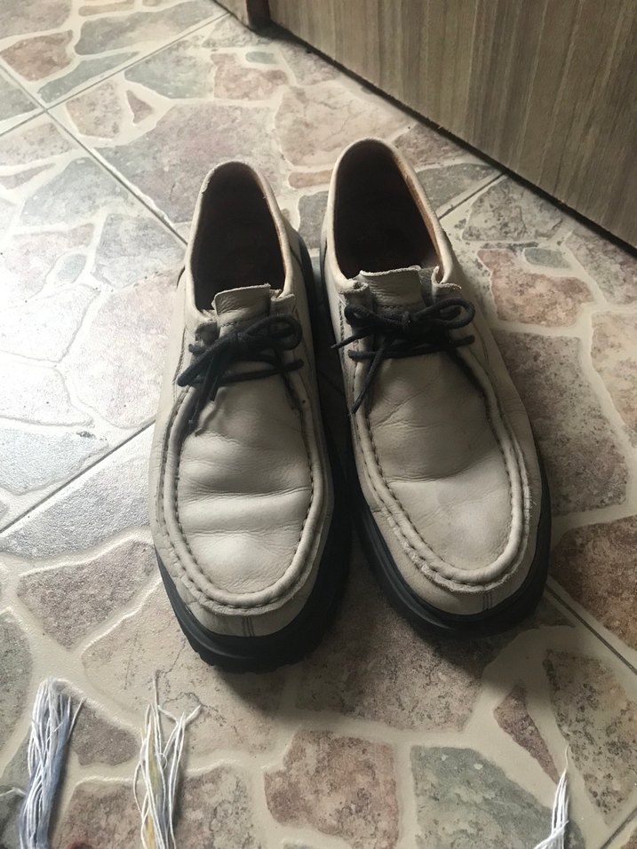 Gri Beyaz Erkek Klasik Ayakkabılar - Görsel 2