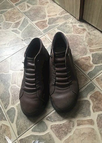 Kahverengi Deri Bağcıklı Erkek Bot - Görsel 2