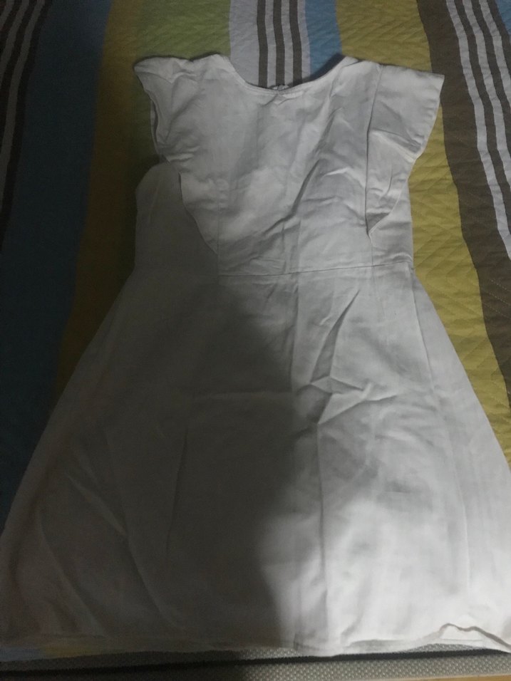 Krem mini elbise - Görsel 2