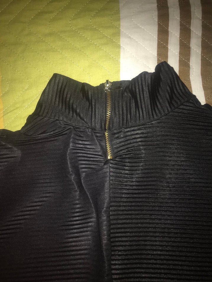 Piliseli Siyah Midi Hamile Ceketi - Görsel 2