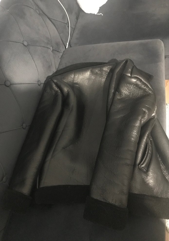 Siyah Deri Biker Ceket - Görsel 3