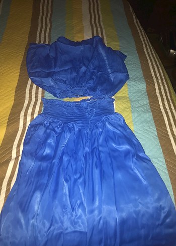 Saks mavisi saten takım