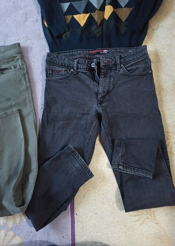 Gri Rahat Kesim Erkek Kot Pantolon - Görsel 2