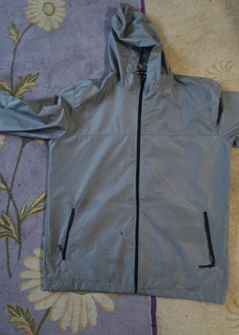 Gri Kapüşonlu Uzun Kollu Erkek Ceket - Görsel 2