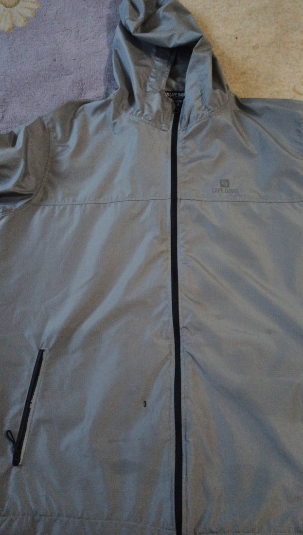 Gri Kapüşonlu Uzun Kollu Erkek Ceket - Görsel 5