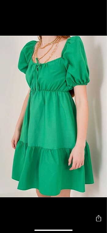 Zara Yazlık yeşil elbise
