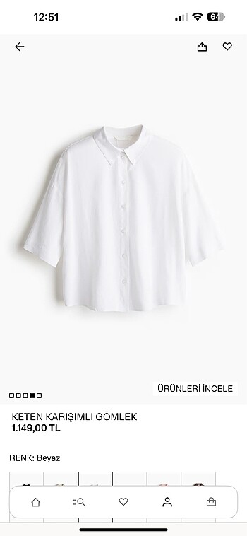 h&m keten gömlek