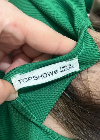s Beden Kadın Yeşil Uzun Kollu Crop Top