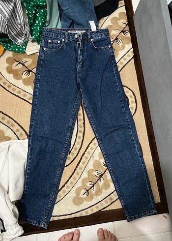Diğer Kadın Lacivert Denim Regular Fit Midi Jean