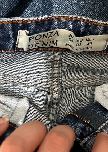 xs Beden mavi Renk Kadın Lacivert Denim Regular Fit Midi Jean